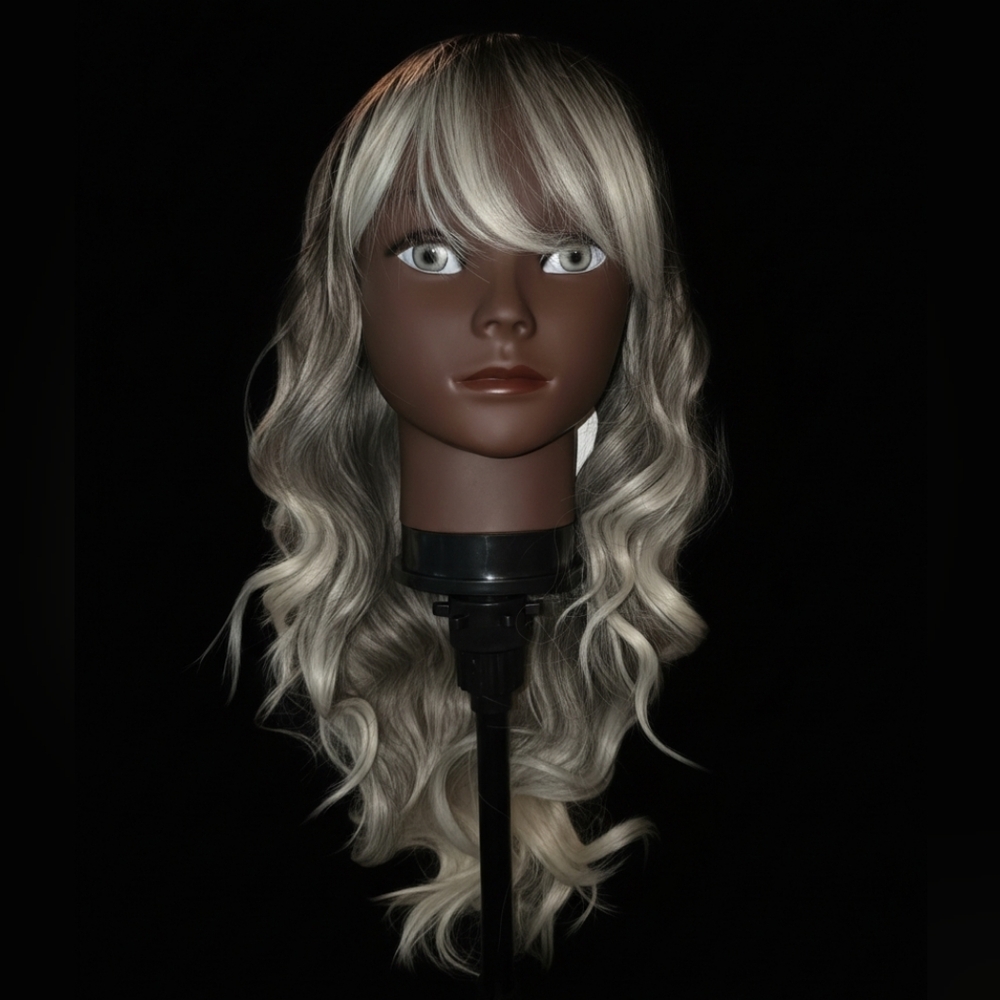 Luxurious Ash Blonde Wavy Hair Wig